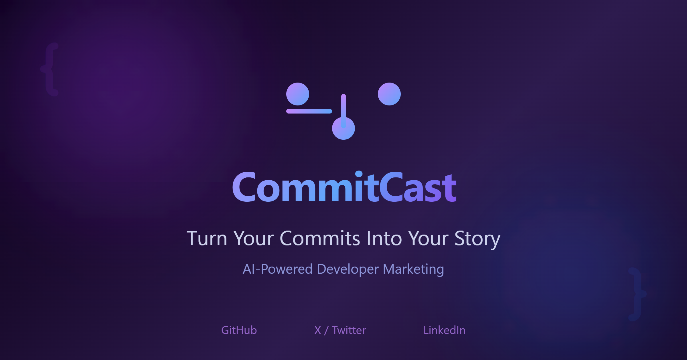 CommitCast - Turn Your Commits Into Your Story